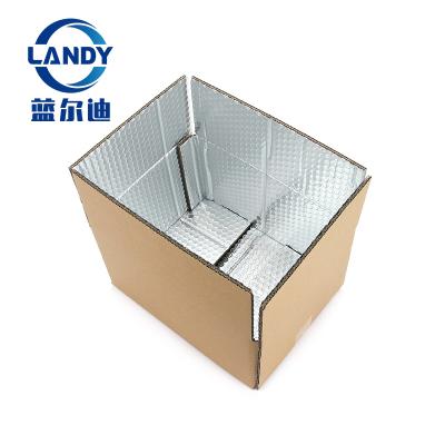 China Food Grade Waterproof Thermal Aluminum Insulated Box Cooler Shipping Carton Liners Insulated Liner for sale