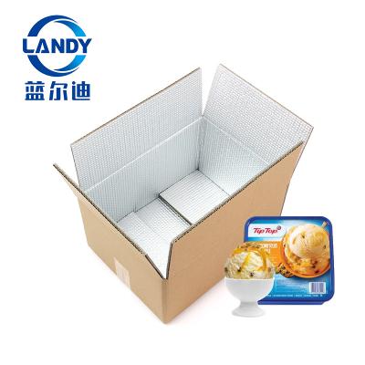 China Cheap Ice Cream Delivery Foam Box Packaging Disposable Thermal Cool Paper Box With Logo for sale