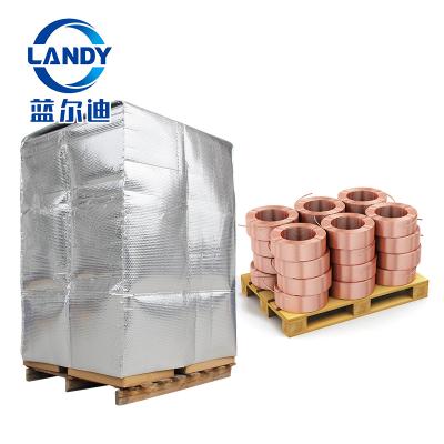 China SHIPPING Thermal Break Aluminum Bubble Wrap Pallet Wrap Pallet Cover Cold Chain Use for sale