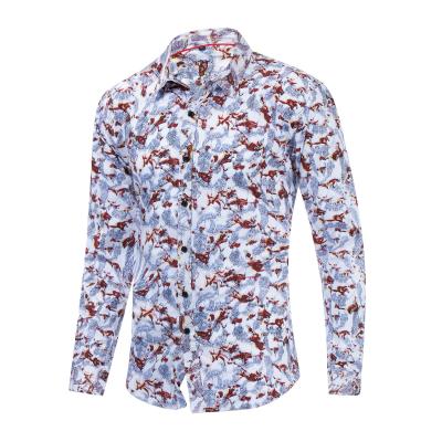 China Latest 100% Breathable High Quality Soft Cotton Men's Anti-pilling Long Sleeve Shirts for sale