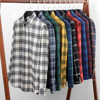 China Factory OEM Designs Anti Shrink Latest Casual Plus Size Full Sleeve Burberrry Test Plaid Shirt For Men for sale