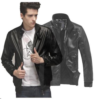 China 2021 Windproof Winter Warm 1 Piece Vintage Fleece Lined Breaker Jackets Leather Jackets For Men for sale