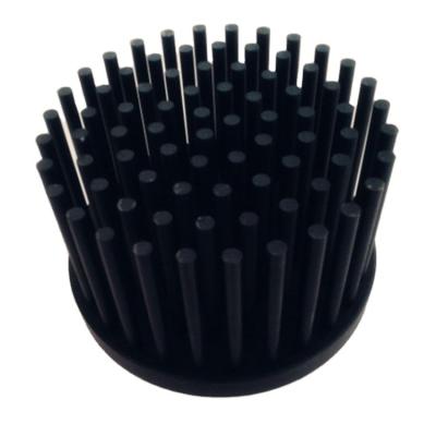 China Black Round Pin Wing Eco - Friendly Anodized Aluminum Extrusion Led Lamp Heat Sink for sale