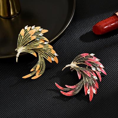 China Retro and modern New Temperament enamel Phoenix Luxury Animal pin for sale