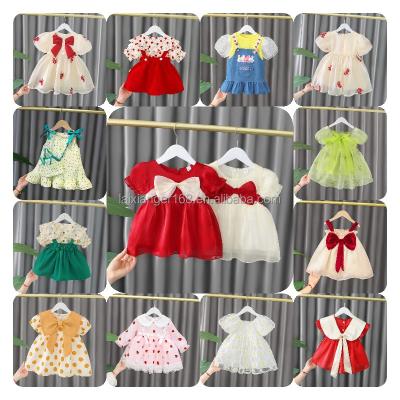 China Anti-wrinkle princess knitted dress cotton dress wholesale children's dress for sale