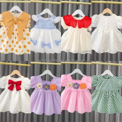 China new Anti-wrinkle children's clothes treasure cute princess Dress Skirt Korean made in China cheap wholesale summer 1-12 years old female for sale