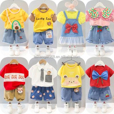 China 2023 summer other cute children's suit cute T-shirt printed shorts factory wholesale for sale