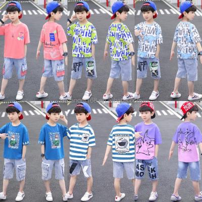 China Chinese manufacturer casual sells summer boys short sleeve shorts sets t-shirt wholesale 2 piece set for sale