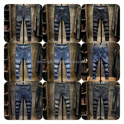 China Hot wholesale men's jeans elastic embroidery new men's jeans 2023 summer QUICK DRY for sale