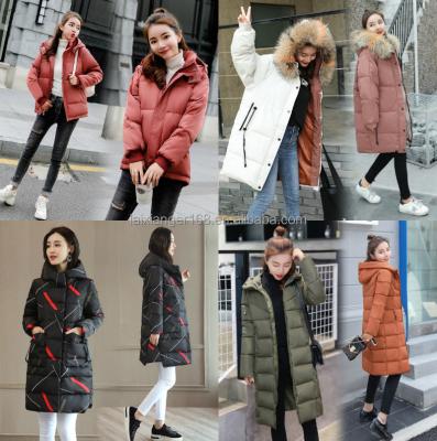 China New Winter Large Size Warm Women's Jacket Breathable Fashion Down Plus Velvet Style Mid Length Women's Cotton Clothing for sale