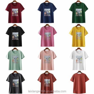 China Hot sale fashion personality of new long T-shirt women's anti-shrink printing casual short-sleeved T-shirt summer cotton T-shirt for sale