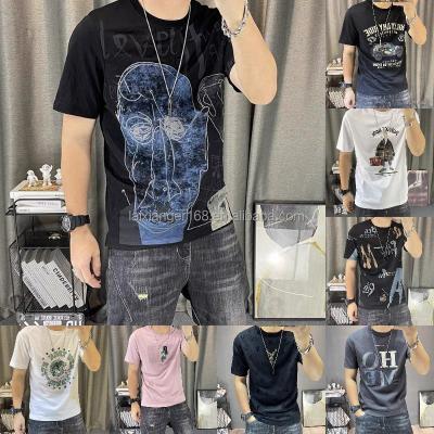 China 2023 Spring Men's T-shirt Fashion Soft Cotton Short Sleeve Anti-wrinkle T-shirt for sale