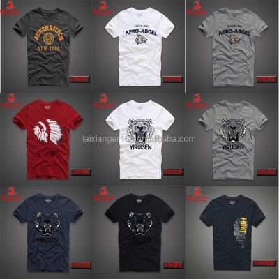 China Anti-wrinkle factory direct sales crewneck T-shirt summer wholesale printed large size men's T-shirt for sale