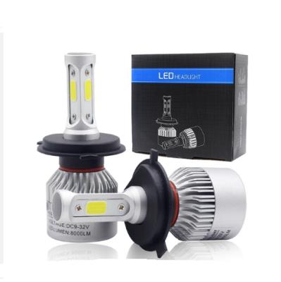 China Automotive Led Headlight S2 Car Led Headlight Bulbs H1 H3 H7 9005 9006 H13 H4 COB 16000lm Auto Fog Led Light Cars for sale