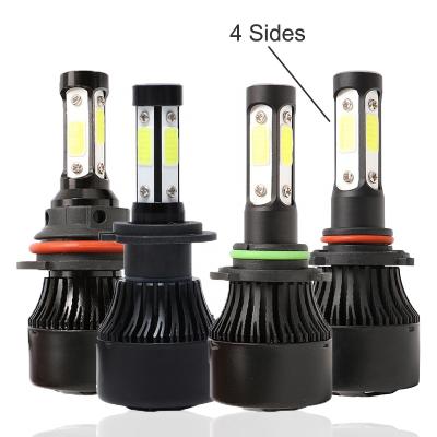 China High Quality Automotive Led Headlight X7 Led Headlight 4 Sides 48W 6500K LED Headlight 9005 9006 9012 H11 H7 H4 COB Led Car Bulb for sale