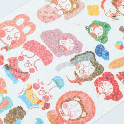 China Waterproof Sticker Open Paper Adhesive Material Ps4 Transfer Tampered Labels Sheet Rainbow Red Silver Compostable Cd Guaranted Maker for sale