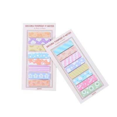 China Rainbow self-adhesive self-adhesive color note film transparent sticky index used for marker marking sticky notes for sale