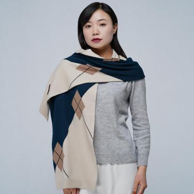 China High quality 100% knitted cashmere pashmina women jacquard cashmere scarf best prices cashmere scarf for sale