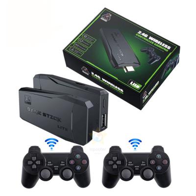 China Newest ABS Plastic Hot Selling Game Stick M8 4K Retro Game Console 32GB 64GB Classic 10000 Wireless Video Games With Dual Gamepad for sale