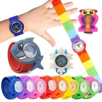 China Wholesale Promotional Cheap Promotional Digital Children's Instructional Digital Children's Slap Wristwatch Silicone Children's LED Display Item Rubber Watch for sale