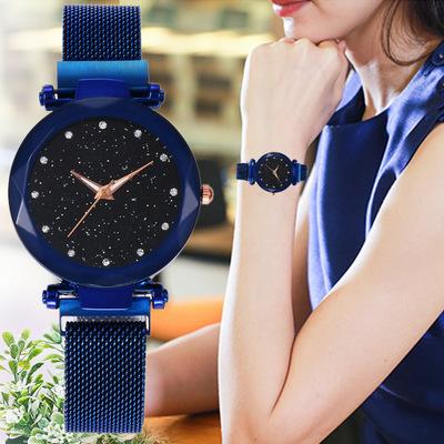 China New Products LED Digital Wrist Watch Waterproof Magnet Buckle Strap Ladies Quartz Electronic Watch for sale