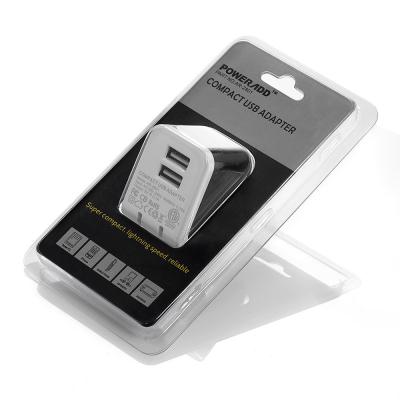 China Adaptador dual negro del puerto de USB, cargador androide del teléfono celular del iPad 6s del iPhone 6 en venta