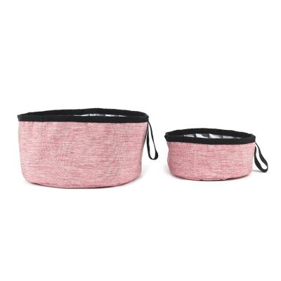 China Sustainable Manufacturer Wholesale Pink Perfect for Medium to Large Dog Designed Collapsible Pet Bowls for Cats and Dogs for sale