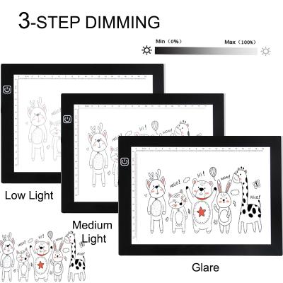 China USB Power LED A3 A4 A5 Adjustable Size LED Shine Pad Ultrathin Acrylic LED Trace Light Pad for Tattoo Drawing Sketching for sale