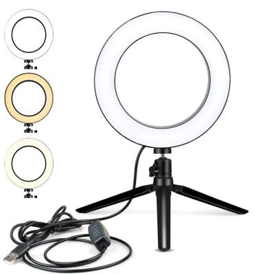 China 100% Factory LED Circle Light With Tripod Stand 10 Inch /26cm Selfie Ring Light Desktop 120 Pcs LED Lights For Live Stream Blog XZ-RL-10 for sale