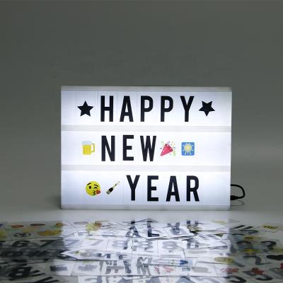 China Easy Power Color Changing Assmebly A4 Size USB Cinema Led Letter Lighting Box With Led Letters Board for sale