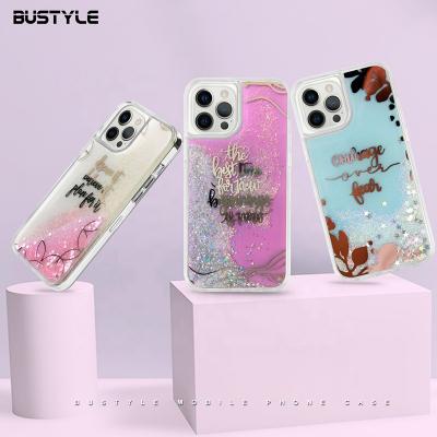 China Anti-drop Luxury Glitter Blue Pink Phone Case For iPhone 11 pro/pro Max Shockproof Sublimation Fashion PC Band Cell Phone 12 Case for sale