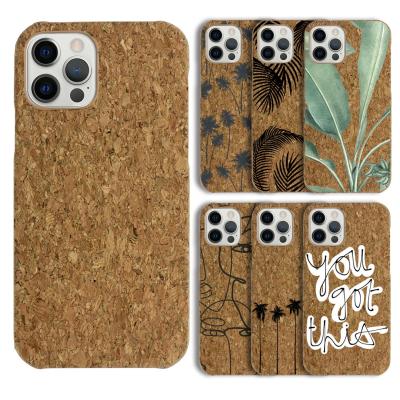 China Shockproof Custom Design Eco-friendly Wooden Phone Case For iPhone 13 Cork Soft Wood Case For Samsung galaxy s21 Wooden Phone Case for sale