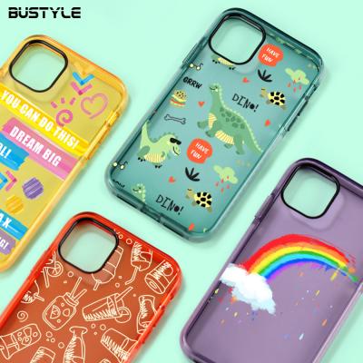 China Colorful Shockproof Strip Phone Case For Iphone12pro Max, Shockproof Protective Back Case Cover For Iphone11 pro Max Bumper Case for sale