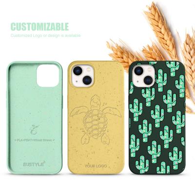 China Custom Designer Biodegradable Case Eco Friendly Cell Phone Case Shockproof For iPhone 12 13 pro max for sale