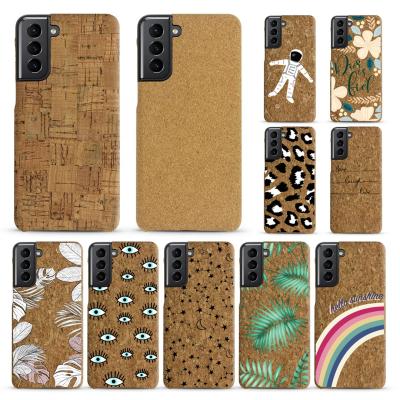 China Anti-fall Beauty Eco-friendly Natural Cork Phone Cover For Samsung A82/52/22 M51/31 Custom Phone Cover For Samsung s21 Fe Wooden Phone Case for sale