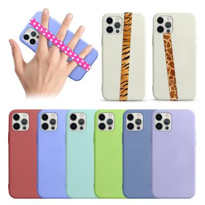 China Custom Street Shockproof Fashion Silicone Cell Phone Case For iPhone 12 13 Pro Max Sliver Lanyard Phone Strap Anti-drop Phone Strap Rope Cover for sale