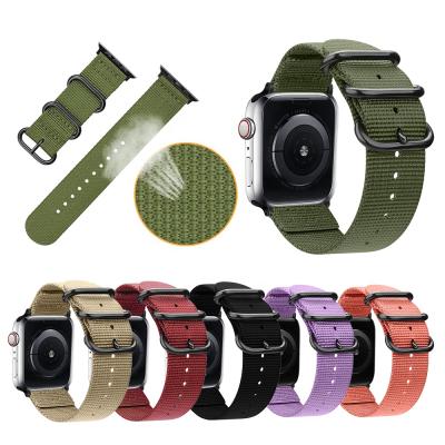 China High Quality Sport Strap Woven Fabric Watchband For Apple iWatch 6 5 4 3 2 1 Se 38 44mm Smart Watch Band For iWatch Nylon Watch Strap for sale