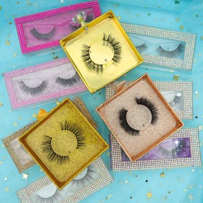 China Comfortable Popular Mink Lashes Custom Lash 30mm Mink Lashes Strip Faux Mink Eyelashes Thin for sale