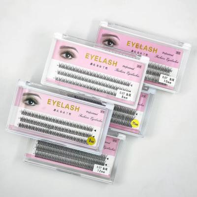 China 8mm-12mm Soft And High Grade Grafted Eyelashes 100% Handmade Heat Bonded C Eyelash Curling Self-Graft Expansion for sale