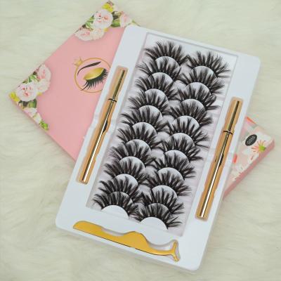 China Magnetic eyelashes and soft, high level newer private label eyeliner set with magnet eyelashes set for sale