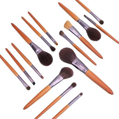 China Angular blush with 15 packs of beech animal hair, makeup brush, powder, brush, eye shadow brush for sale