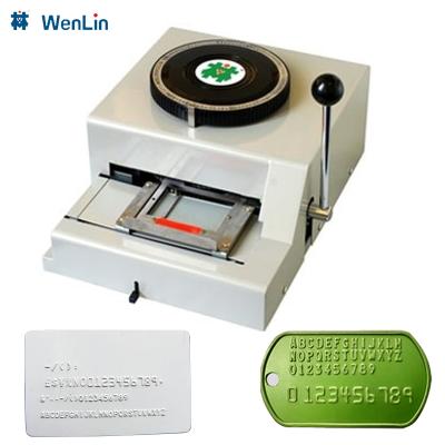 China Factory Customized Card Dog Tag Machine PVC Carrier Manual Coding Embossing Embossing Machine With 78 Pcs Character for sale