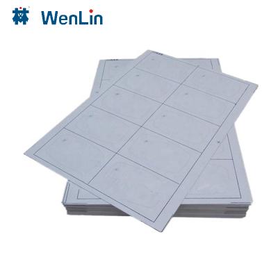 China Factory Price Waterproof/Waterproof HF Nfc Chip Rfid Inlay Sheet Prelam Inlay For Smart Card A4 Size for sale