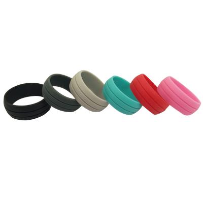 China Fashion BPA Free Medical Grade Silicone Finger Rings Wholesale Casual/Sporting Wedding Bands for sale