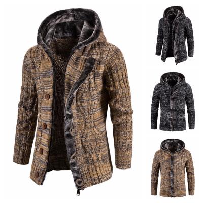 China Turtle Neck Thick Sweater Cardigan Anti-pilling Men's Coat Male Wear Cotton Knit Sweater for sale