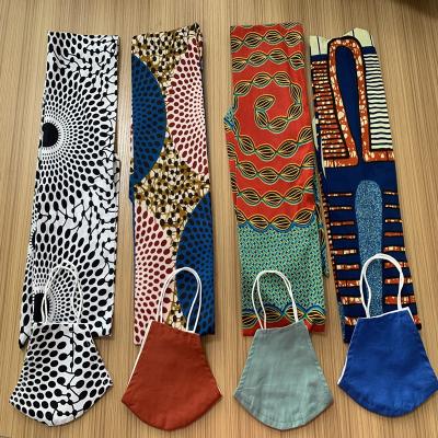 China Trendy Fashionable Print Sets Pattern Print Cotton Fabric Multi Colors Head Print Warps Stiff African Headband for sale