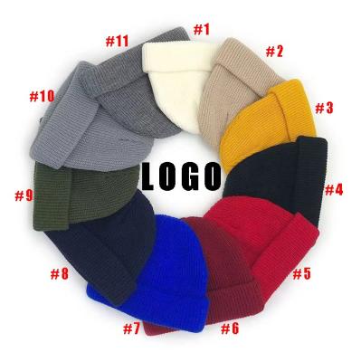 China Wholesale Custom JOINT Logo Winter Beanie Hats Embroidery Custom 100% Acrylic Knitted Beanies for sale