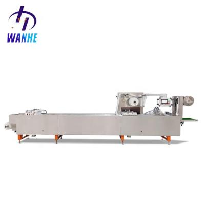 China WHY-420 popular automatic thermoforming food stretch film machine skin vacuum continuous vacuum packing machine for sale