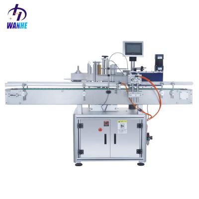 China Commodity Wanhe Automatic Sticker Labeling Machine For Bottles Two Sides Labeling Machine Round Bottle Labeling Machine for sale