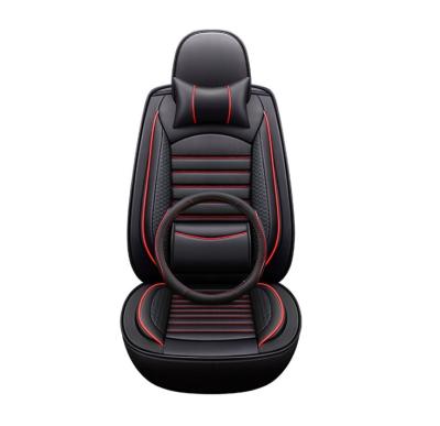 China Auto Part Luxury Universal Seat Covers Accessories Full Car Leather PU Cover Fitted Five Seats Car for sale